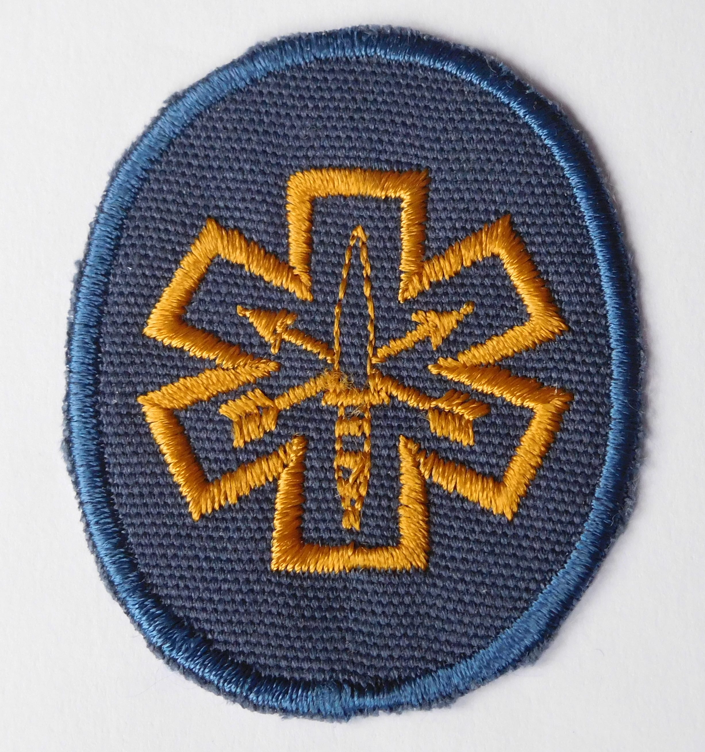 SOUTH AFRICA POLICE JOHANNESBURG FLYING SQUAD MEDICAL UNIT vintage BADGE PATCH (BLUE / YELLOW)