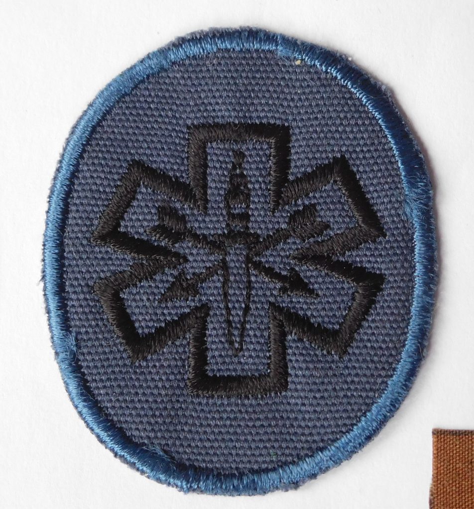 SOUTH AFRICA POLICE JOHANNESBURG FLYING SQUAD MEDICAL UNIT vintage BADGE PATCH BLUE