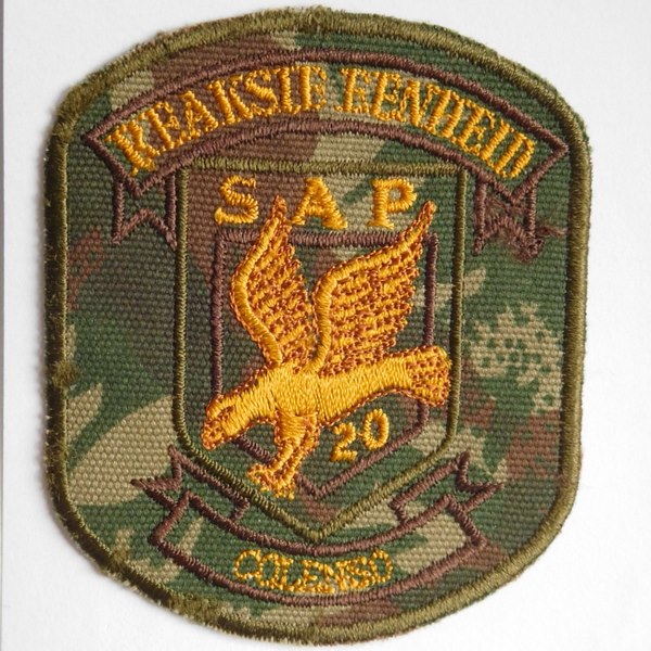 SAP South Africa Police 20 Reaction Unit COLENSO Arm Camouflage Cloth Badge