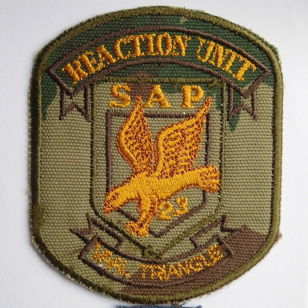SAP South Africa Police 23 Reaction Unit VAAL TRIANGLE Arm Cloth Badge CAMO
