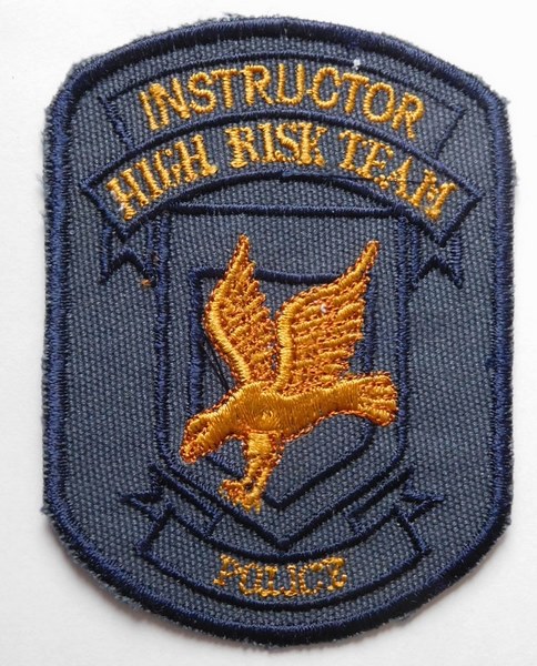 SAP South Africa Police Instructor High Risk Team POLICE Arm Cloth Badge BLUE
