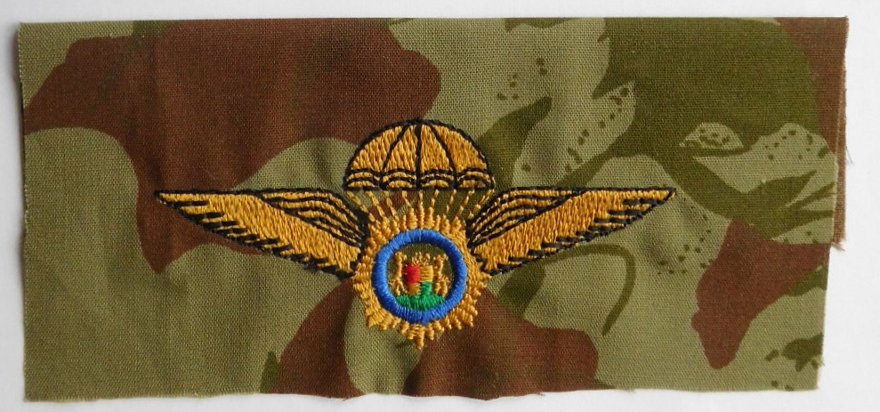 SOUTH AFRICA SAP POLICE AIRBORNE SWAT PARACHUTE WINGS vintage CAMO PARA WING Type II