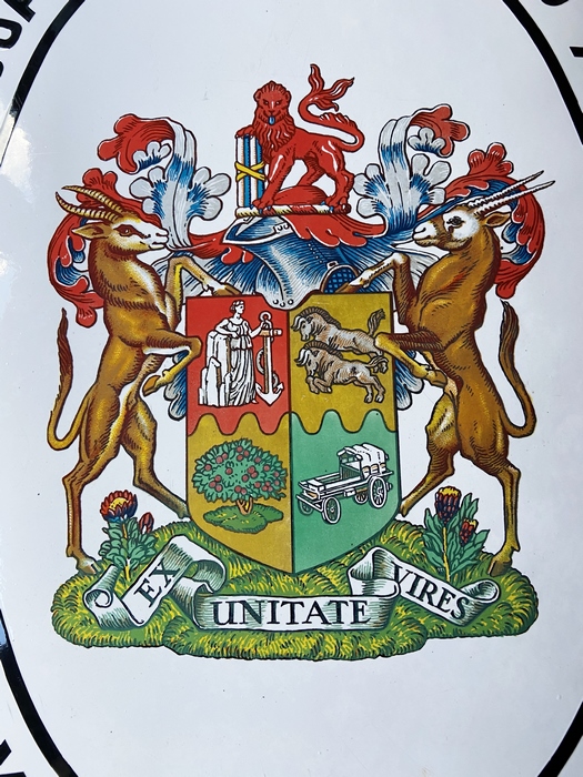 Union of South Africa EMBASSY 1910 Enamel plate sign Unique 5w