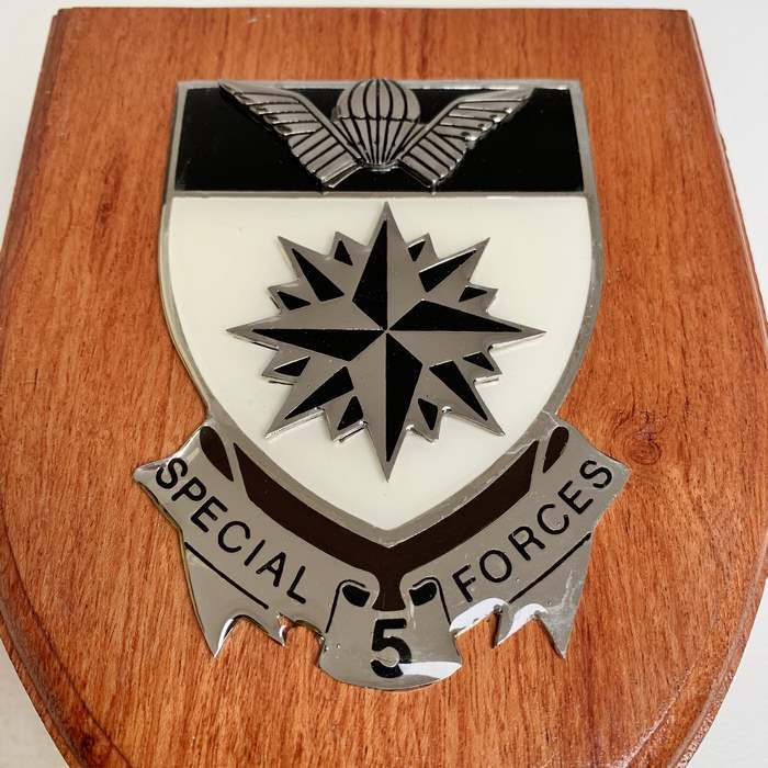 South Africa RECCE Special Forces Selous Scouts WOODEN SHIELD PLAQUE-2 w