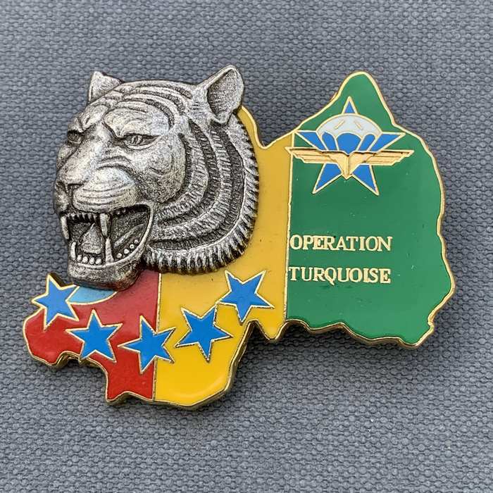 Africa RWANDA French Airborne REGIMENT RCP Parachutistes BALLARD Combs La Ville Badge