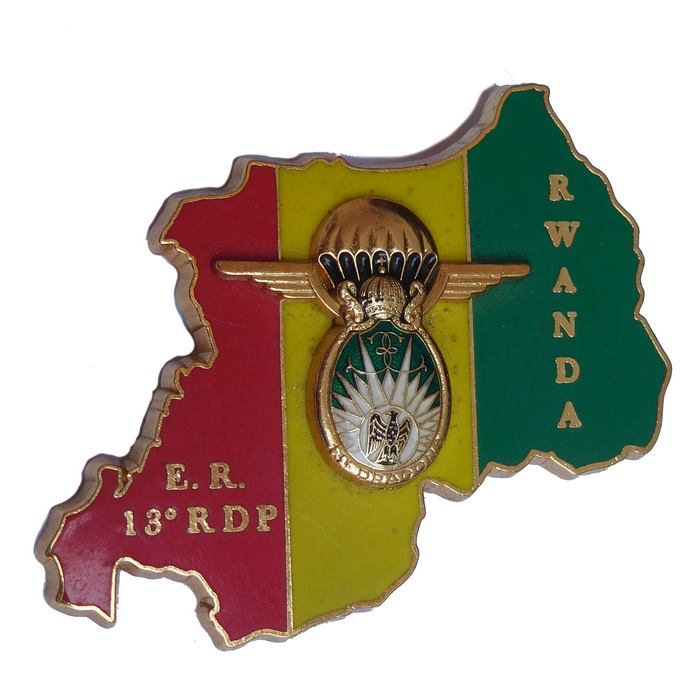 Africa RWANDA French Airborne REGIMENT DRAGOONS 13 Parachutistes Badge Delsart
