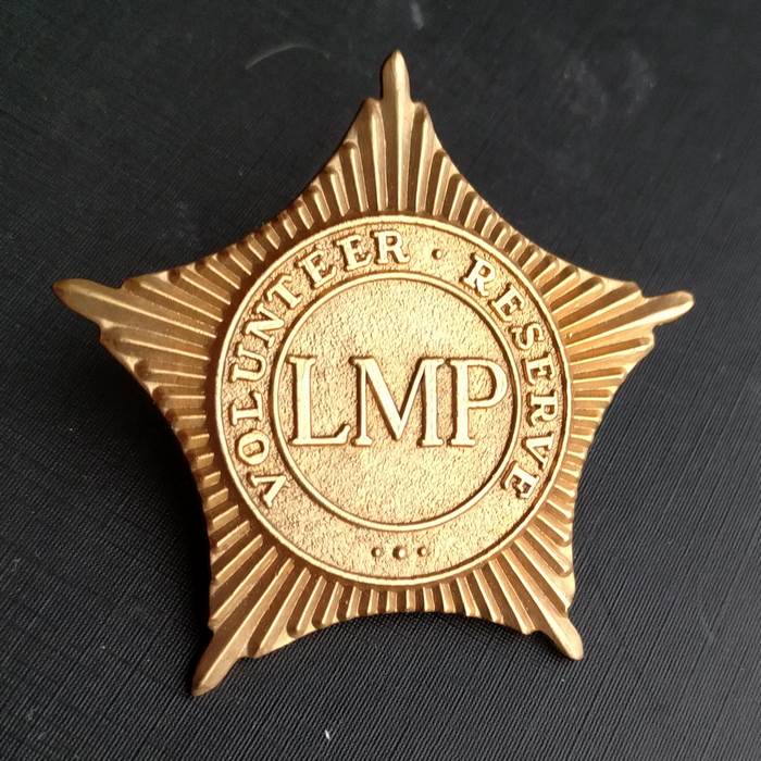 Lesotho Mounted Police Old Africa vintage Brass Police Cap Badge