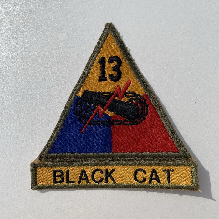 US United States BLACK CAT 13 Armoured Centre ARMY Kentucky Cloth Badge Patch