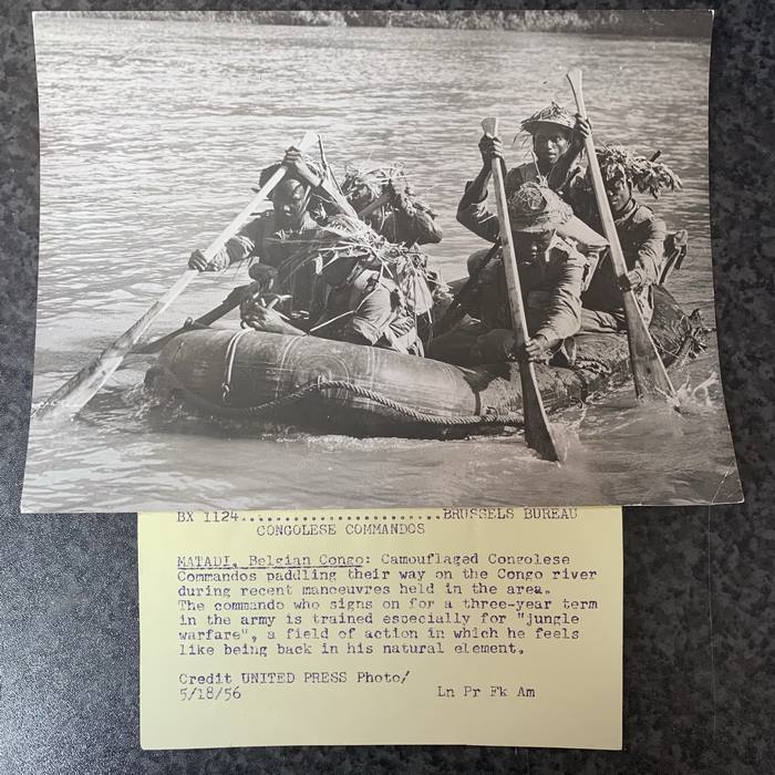 Belgium Belgian CONGO Special Forces Commandos 1956 Jungle Warfare Credit United Press Photo