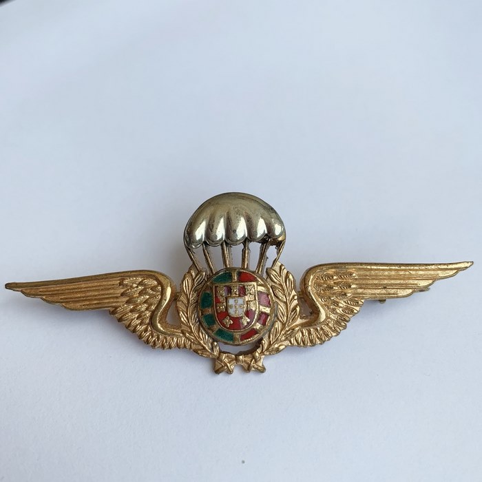Portugal Mozambique Parachute Qualification Para Wing Badge Insignia Type II