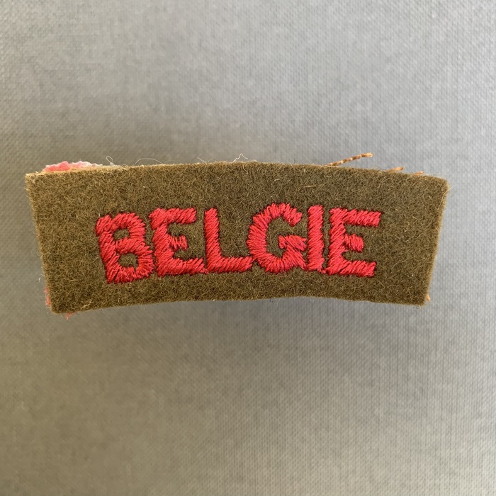 Belgium Belgian Belgique WW2 Text Arm Patch Badge II
