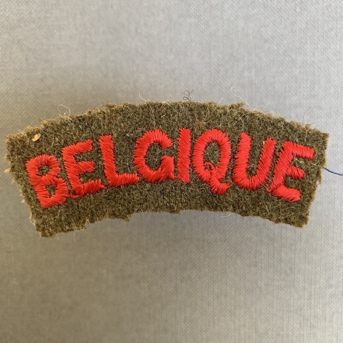 Belgium Belgian Belgique WW2 Text Arm Patch Badge