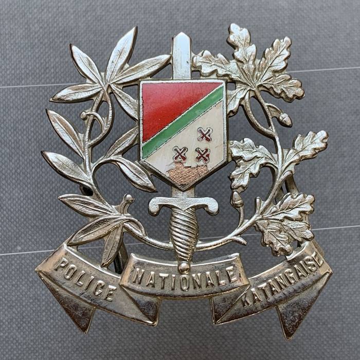 ZAIRE Belgium Belgique Congo Kongo Katanga POLICE Beret Badge