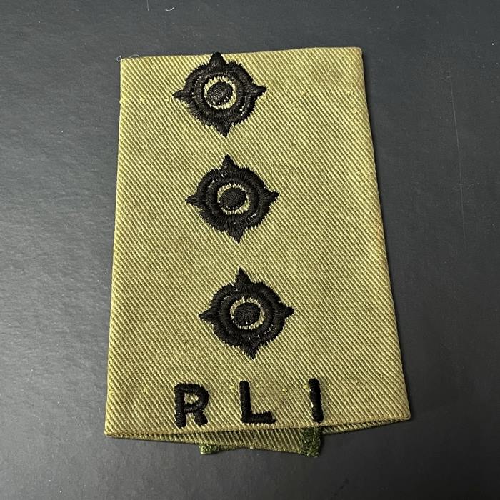 Rhodesia RLI Light Infantry Captain rank Epaulette slip on badge