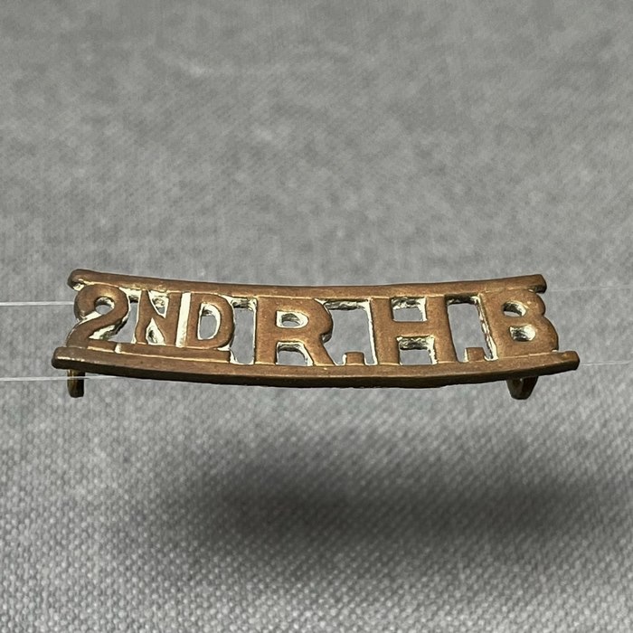 South Africa 2nd Railways and Harbours Brigade brass shoulder title 1921-1929 A