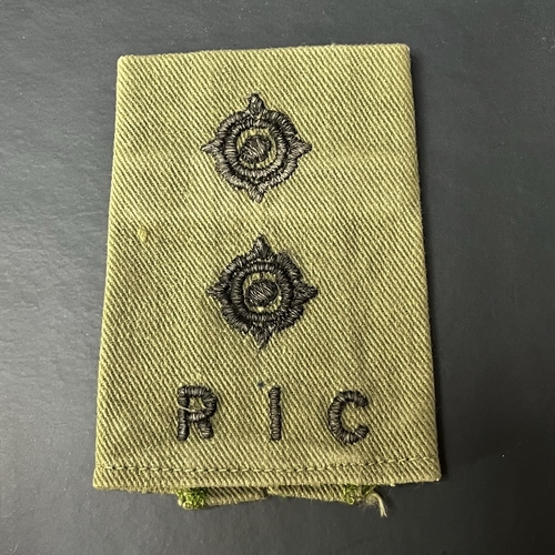 Rhodesian Intelligence Corps rank slide Lieutenant Epaulette slip on badge