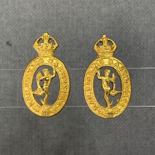 South Africa Army Corps of Signals Mess Dress Officers collar badges CO1240
