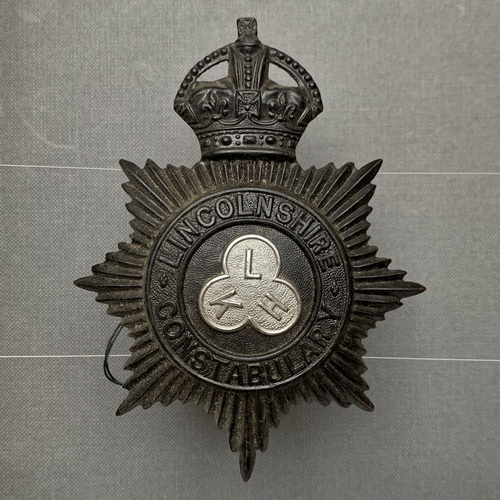 Lincolnshire Constabulary Night Helmet Badge Plate