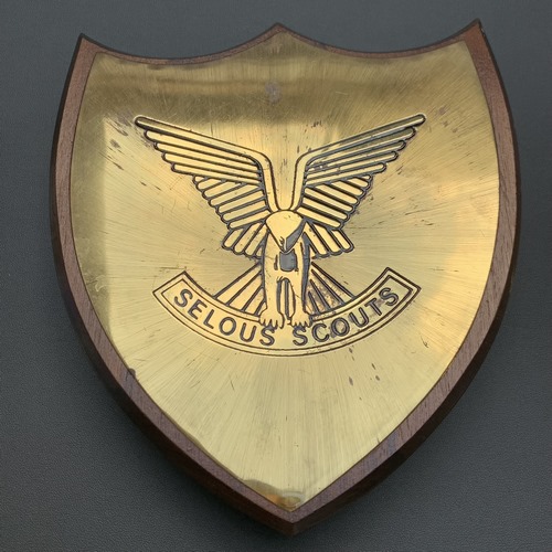 Rhodesia RECCE Special Forces Selous Scouts Wooden Shield PLAQUE