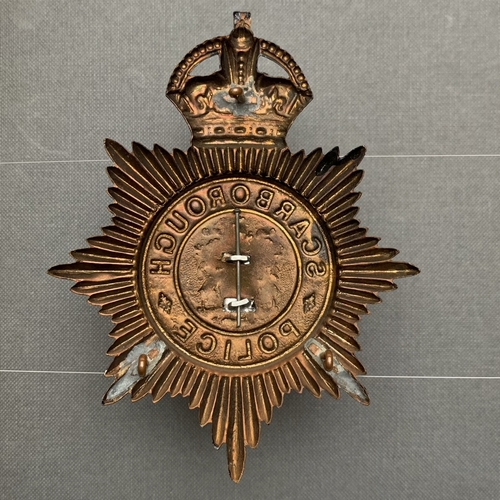 Scarborough-Borough-Police-Night-Helmet-Plate-Badge-Kings-Crown