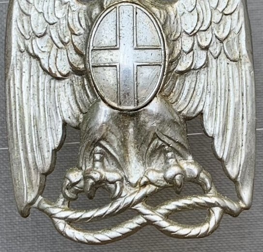 WW2 Italian Africa Colonial Fascist PAI Police Helmet Badge Insignia A2 w