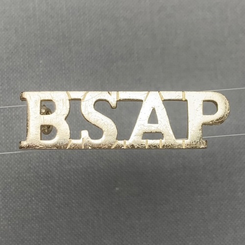 British South Africa Police BSAP Text Title badge insignia A