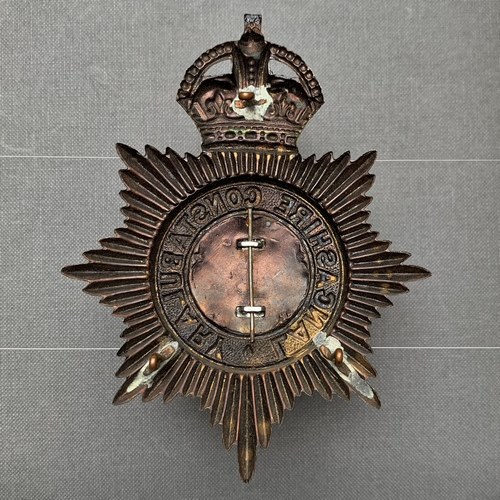 Police Lancashire Constabulary Night Helmet Plate Badge