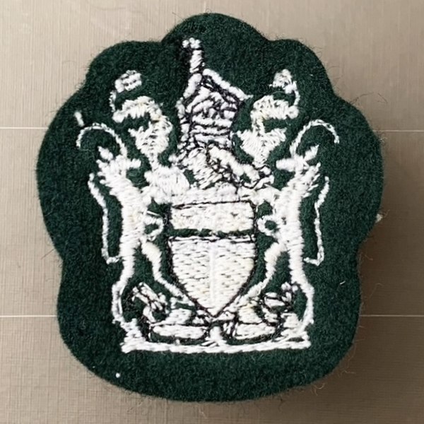 Rhodesia Army Warrant Officers badge embroidered on black Patch Badge