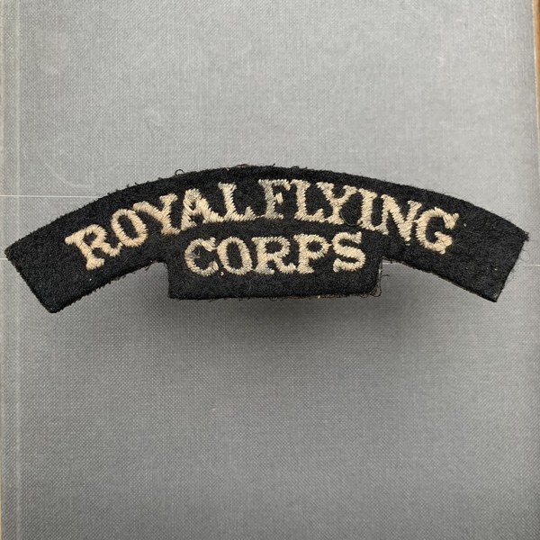 WW1 RFC British Royal Flying Corps Uniform shoulder cloth title patch badge