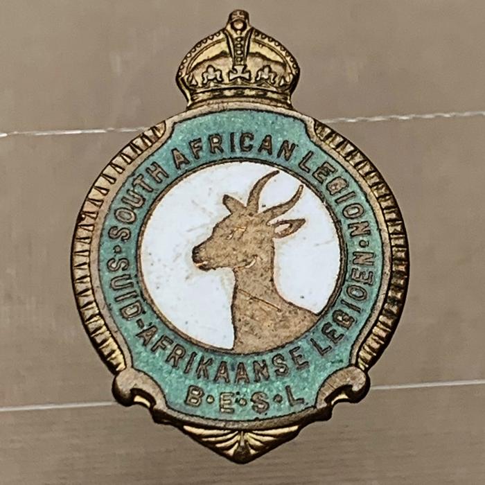 British South Africa Legion BESL British Empire Service League Badge