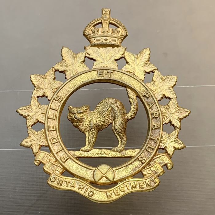 Canada WW2 Ontario Regiment 1st Canadian Corps Cap Insignia Badge