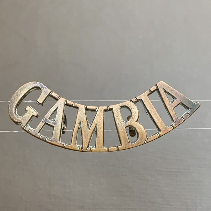 Gambia West Africa British Colonial Shoulder Title pre 1965 A