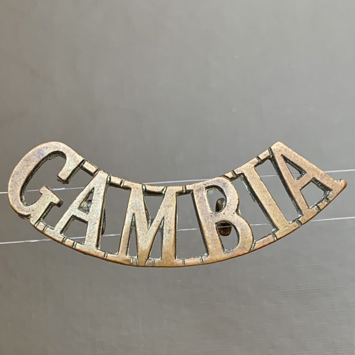 Gambia West Africa British Colonial  Shoulder Title pre 1965