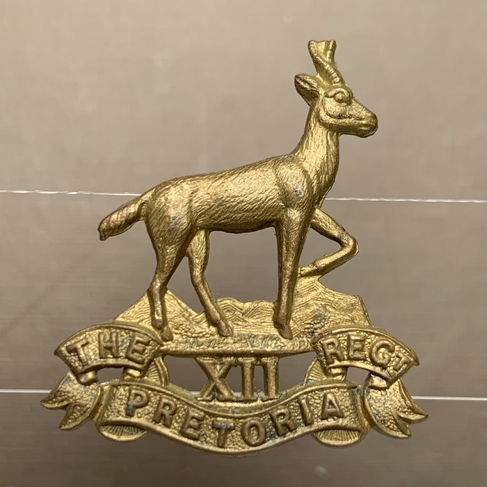 Pretoria 12th Regiment 1914-1931 Collar Badge R-1 w