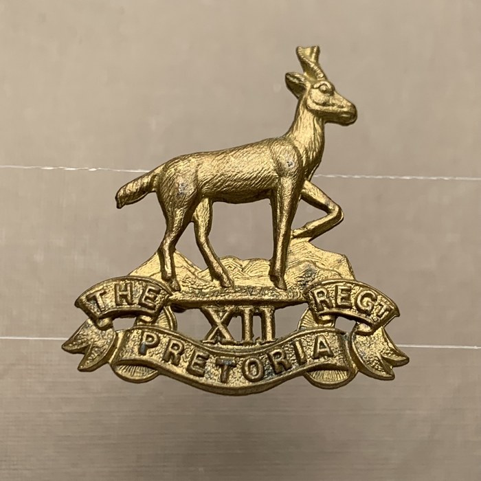 Pretoria 12th Regiment 1914-1931 Collar Badge R