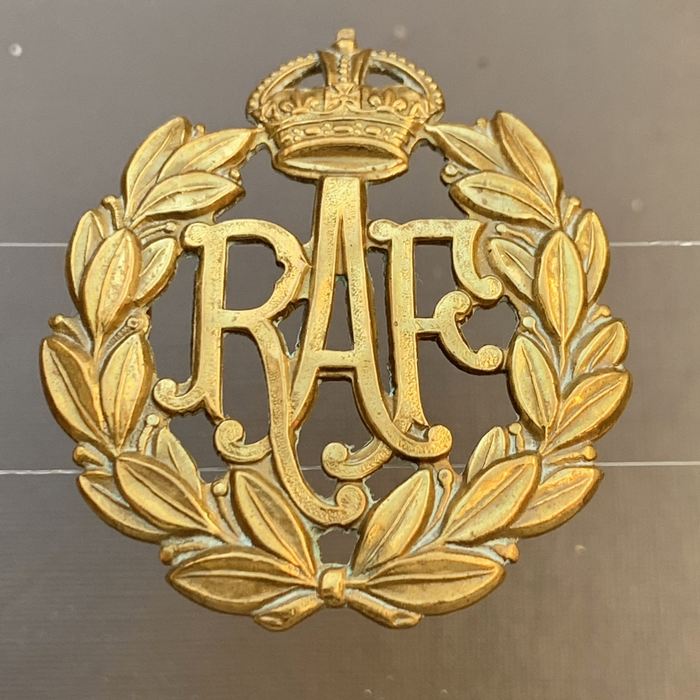 Royal Air Force brass other ranks RAF cap badge A
