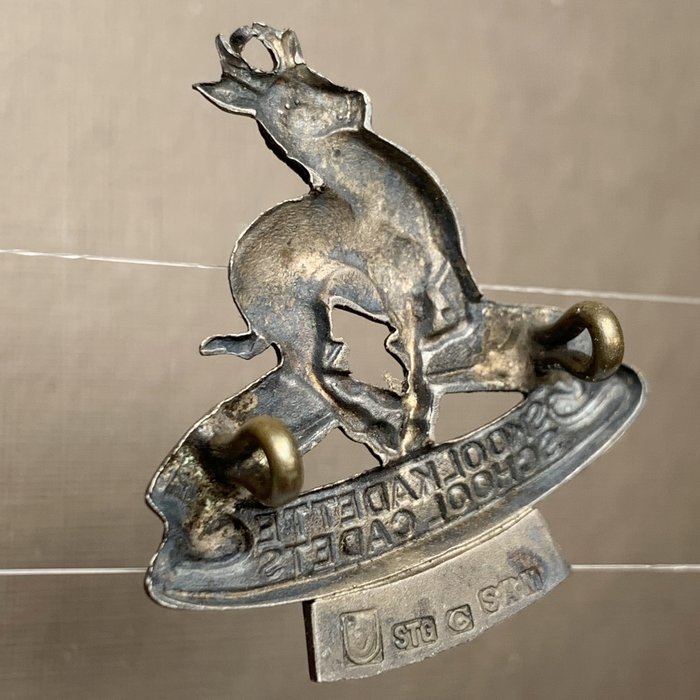 South Africa School Cadets SKOOLKADETTE SOUTH AFRICAN MILLITARY NURSES Cap Badge 1954 SILVER