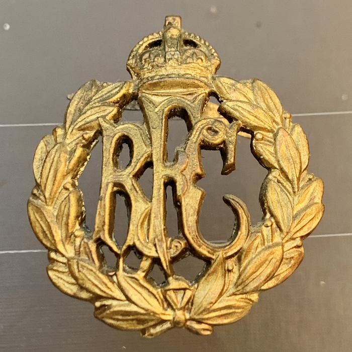 WW1 Royal Flying Corps other ranks RFC brass cap badge A