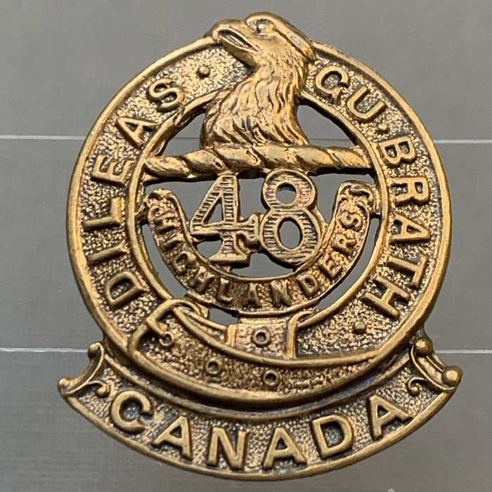 WWI WO1 Canada Canadian The 92nd Battalion 48th Highlanders badge