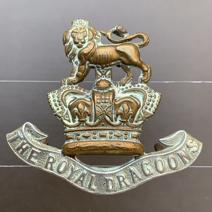 Victorian 1st Royal Dragoons Other Ranks Bi-metal Cap Badge