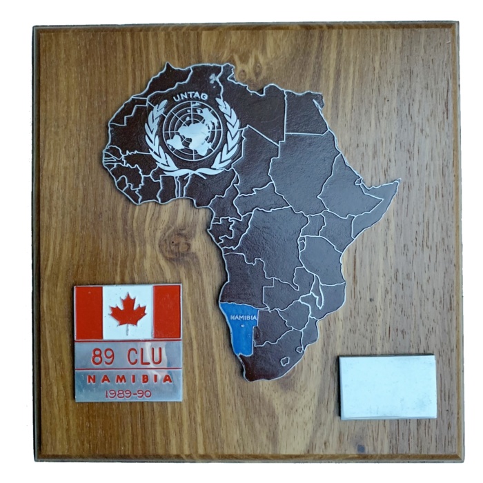 UNTAG Namibia 1989-90 CLU CANADA Monitors Plaque - SWA South African Border War Namibian War of Independance