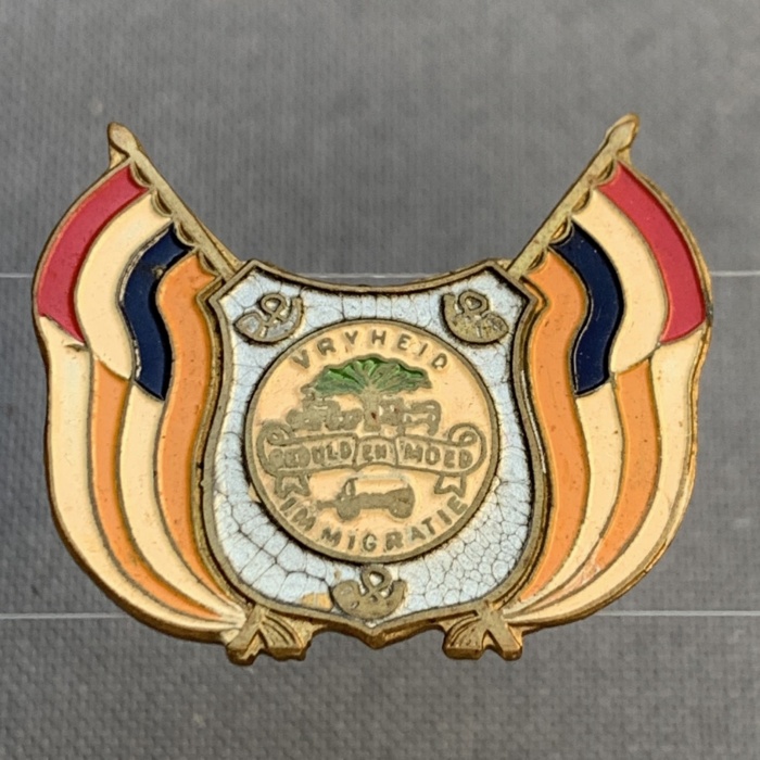 Orange Free State Vryheid Immigratie Vintage Button Badge