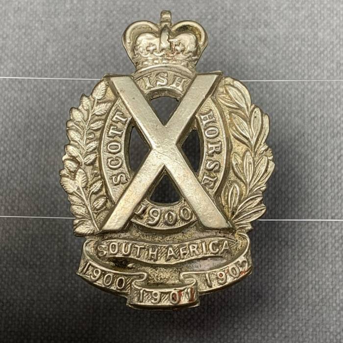 Scottish Horse Yeomanry 1900 Regiment South Africa Boer WAR and WW1 Cap Badge
