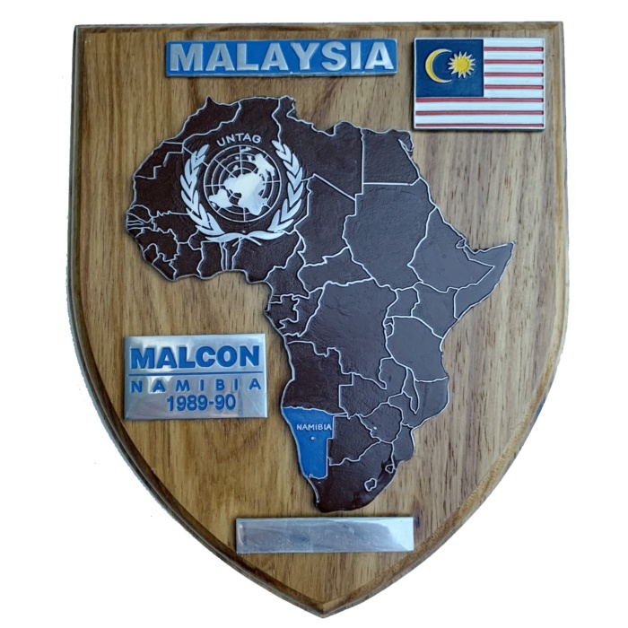 UNTAG Namibia 1989-90 Malcon Malaysia Plaque - SWA South African Border War Namibian War of Independance