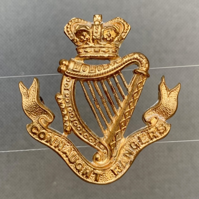 Victorian QVC The Connaught Rangers British Army Military Cap Badge