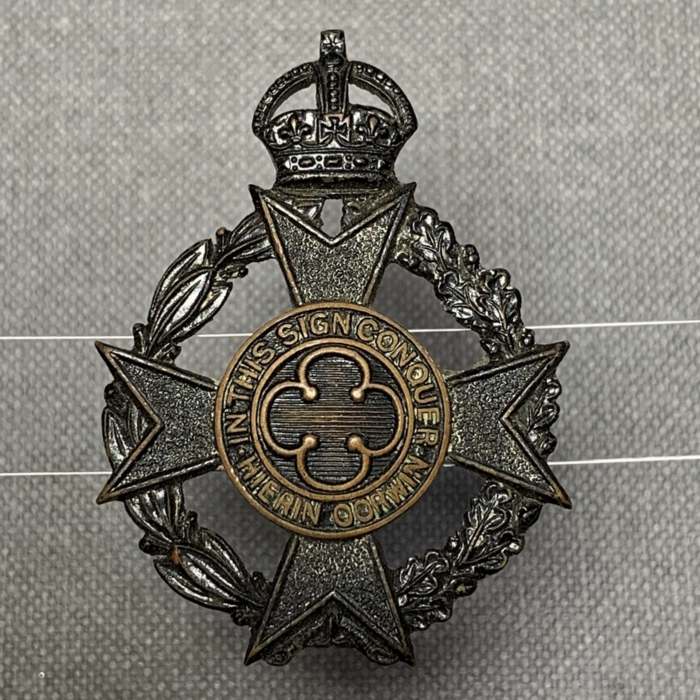 South Africa African Royal Army Chaplain's Department - Officer's Blackened Cap Badge