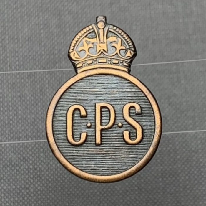 British South African CPS Civil Protection Services Numbered Badge A