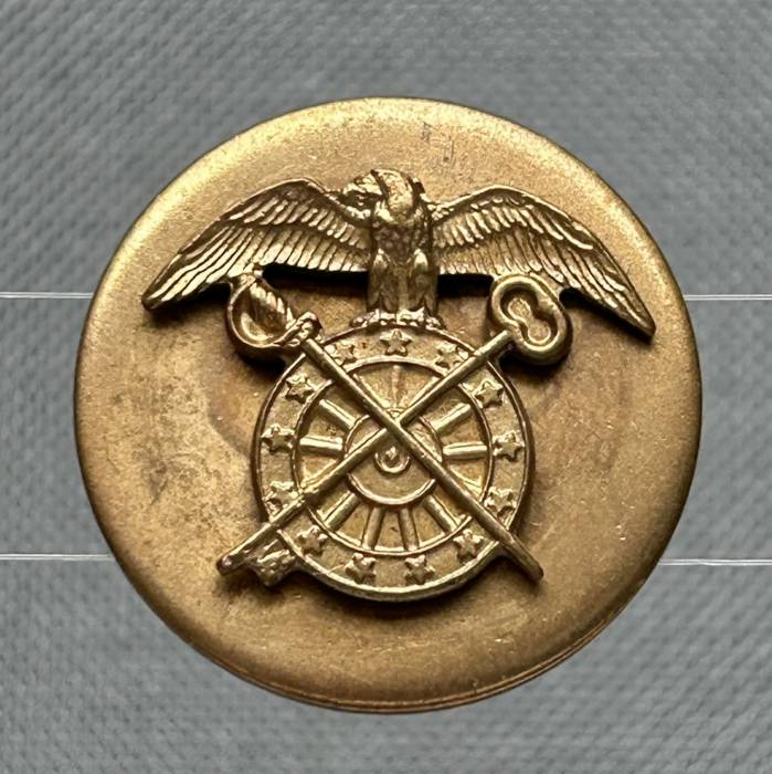 WW2 Quartermaster Collar Disc Pin US Army Corps Insignia B