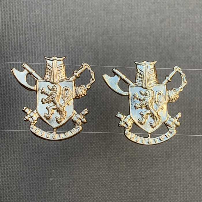 Belgium 3rd Para Commando PARACHUTE AIRBORNE Special Forces Collar Badges