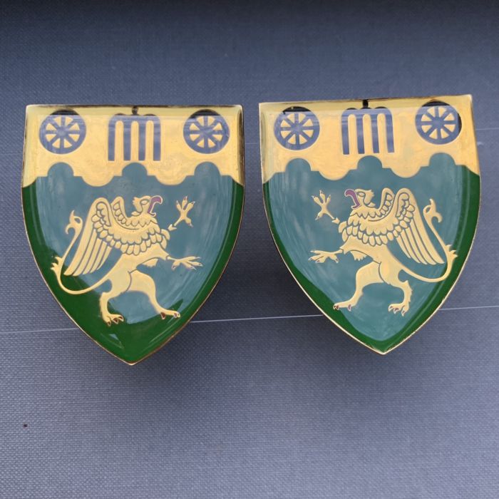 SADF South Africa Defence Force PAARL Commando shoulder flash badge SET